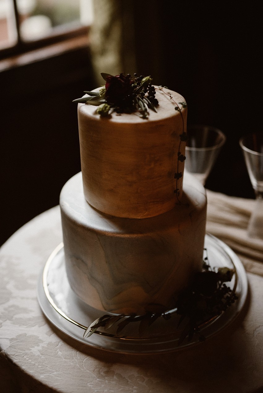 Elegant Marble Wedding Cake
