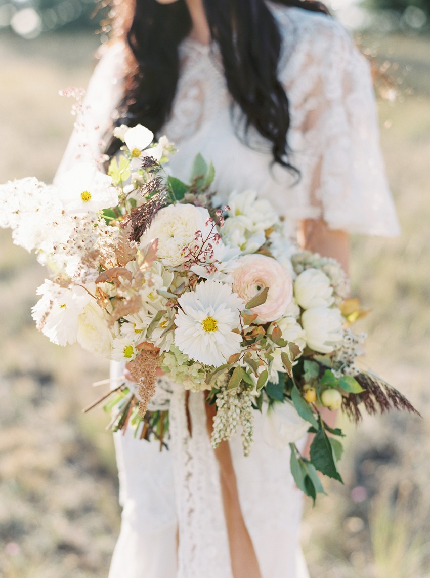 Blush & Pale Yellow Bridal Bouquet