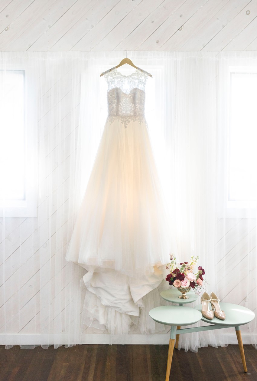 Romantic Illusion Neck Wedding Dress