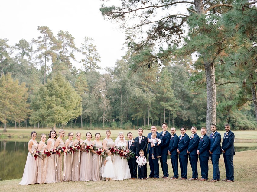 Navy & Pink Wedding Party