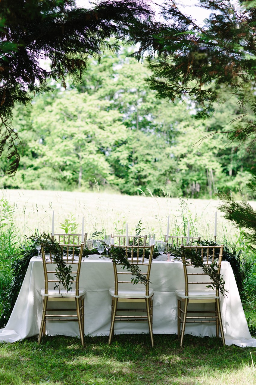 Intimate Blue Ridge Mountain Wedding Table