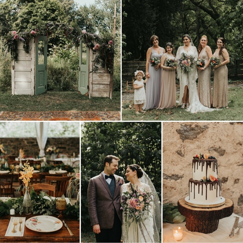 A Vintage Garden Party Wedding in a Botanical Garden