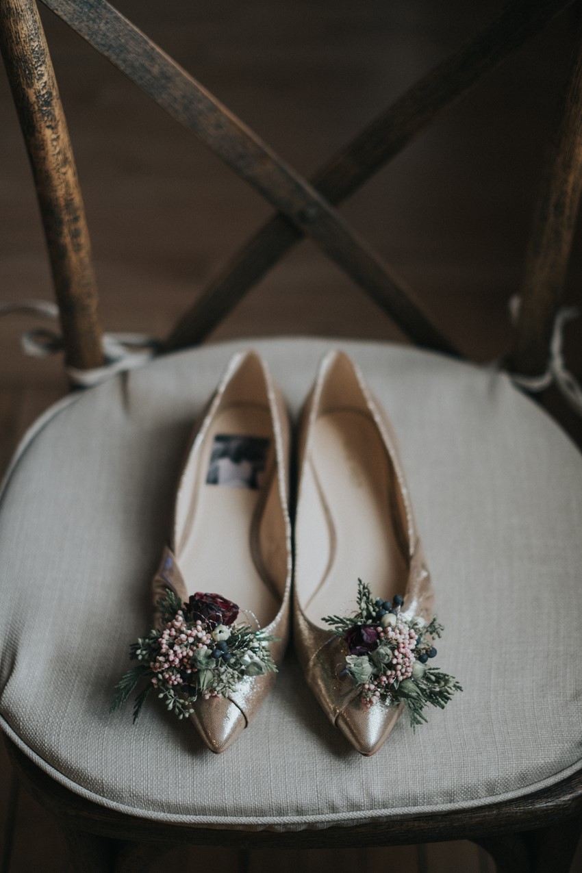 Flower Adorned Bridal Flats