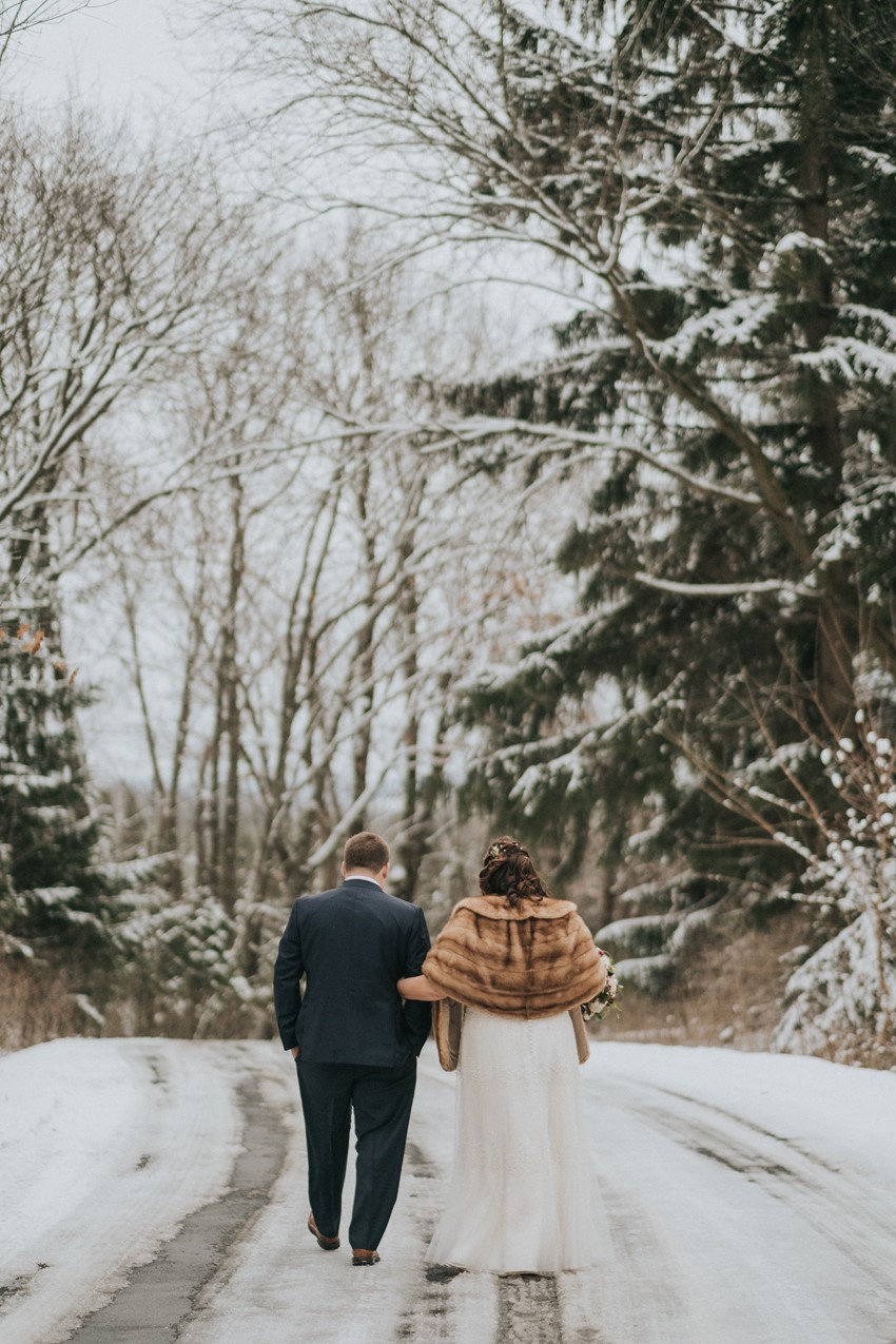 Vintage Inspired Snowy Winter Wedding