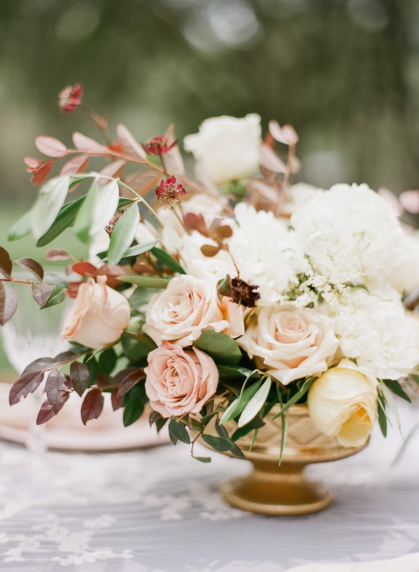 Spring Wedding Blush Floral Centerpiece