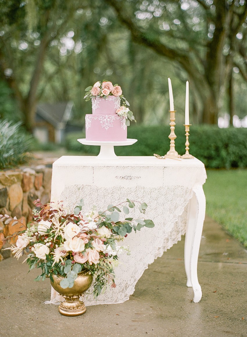 Spring Vintage Wedding Cake