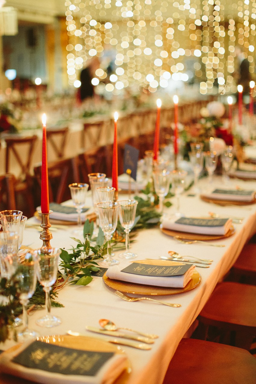 London Christmas Wedding Table