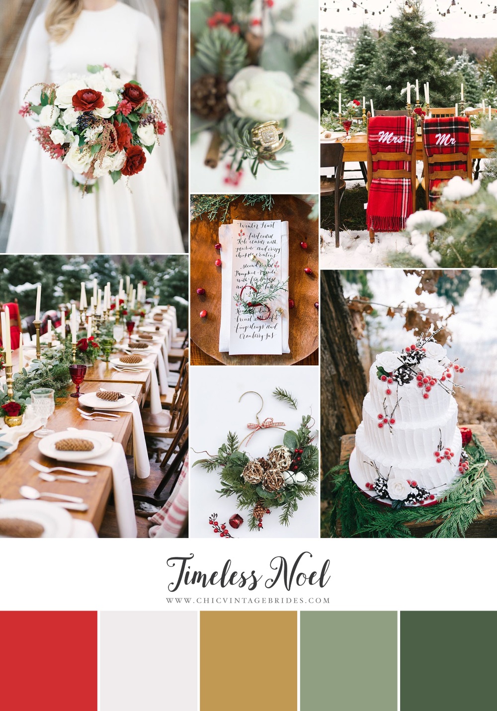 Timeless Noel - Classic Christmas Wedding Inspiration
