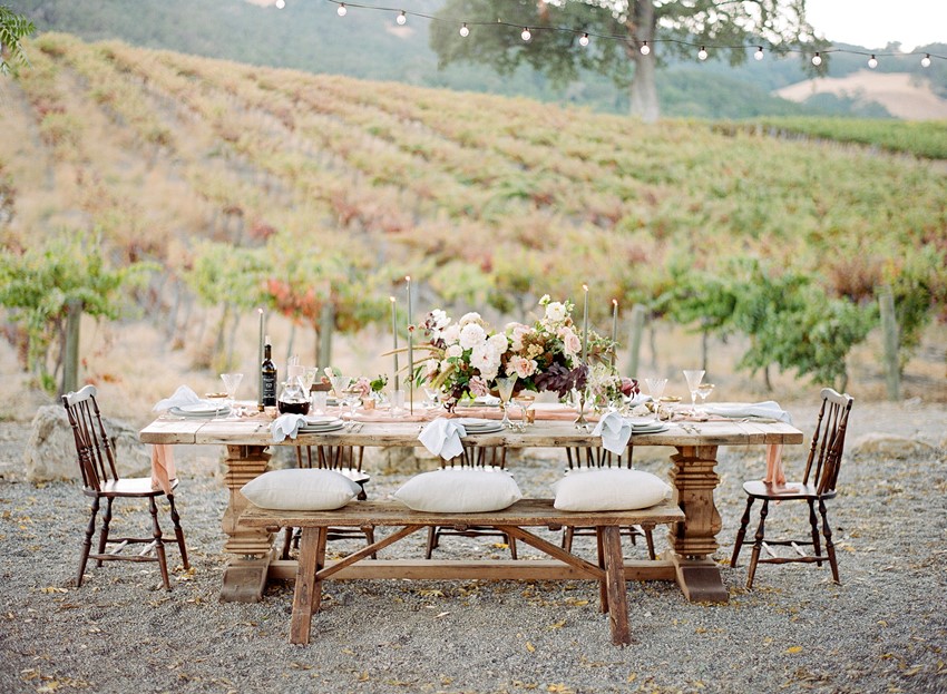 Romantic Modern Vintage Wedding Table