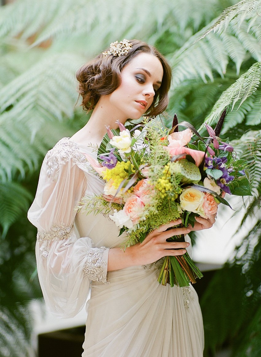Tropical Art Nouveau Bridal Bouquet
