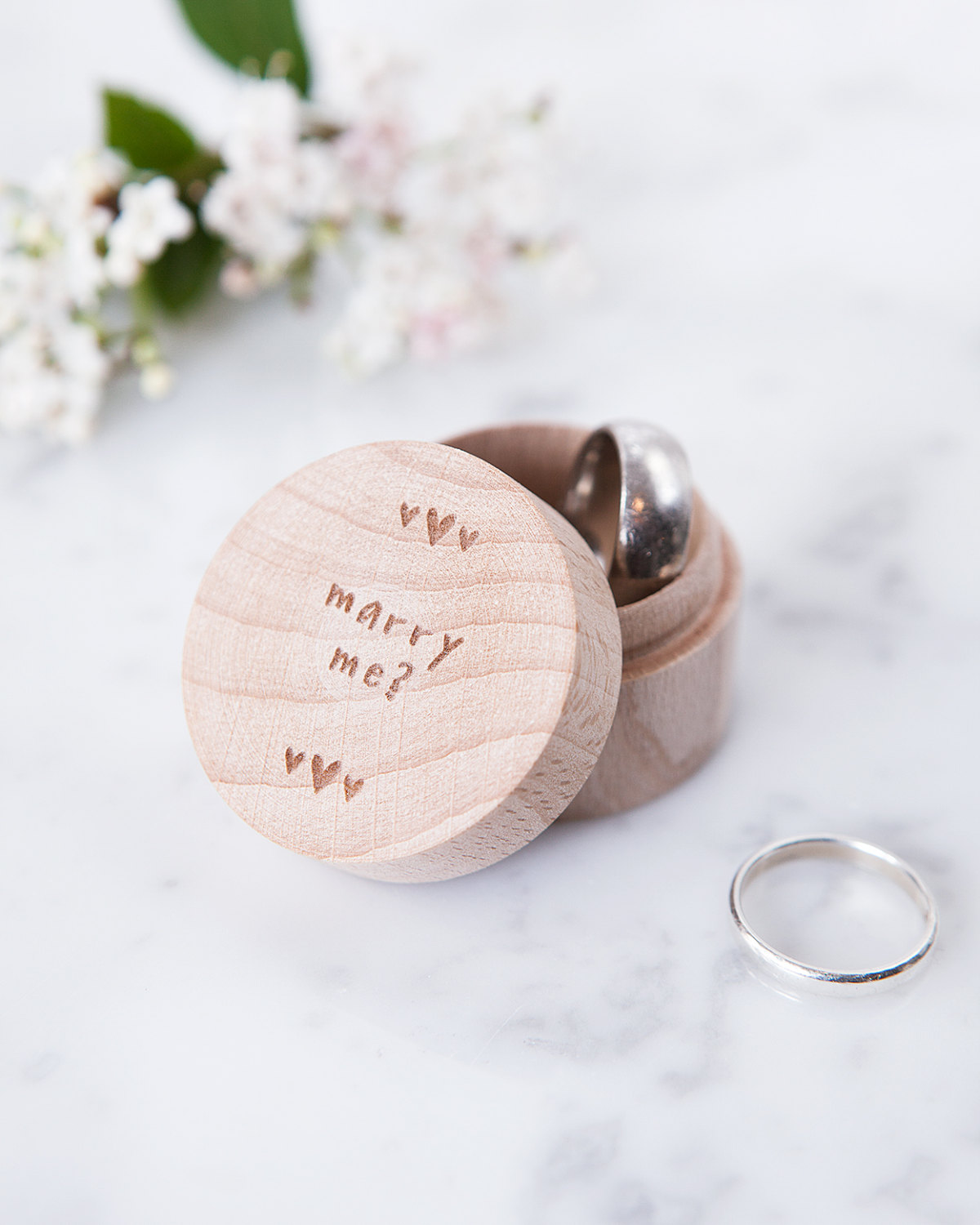 Marry Me Engraved Ring Box