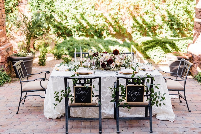 Courtyard Wedding Table