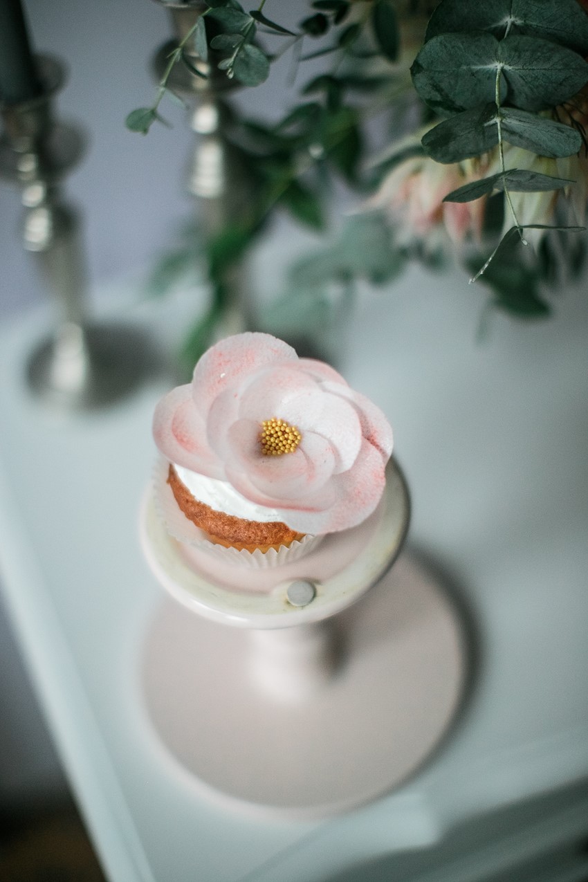 Flower Topped Bridal Cake