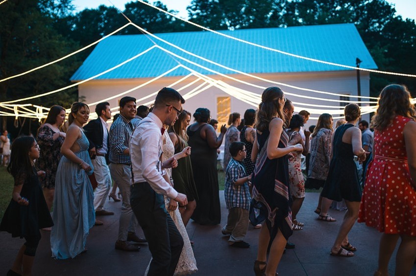 Backyard Wedding Reception Dancing