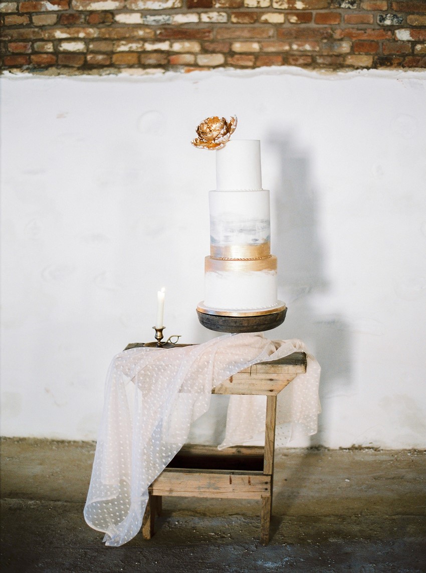 Gilded Wedding Cake