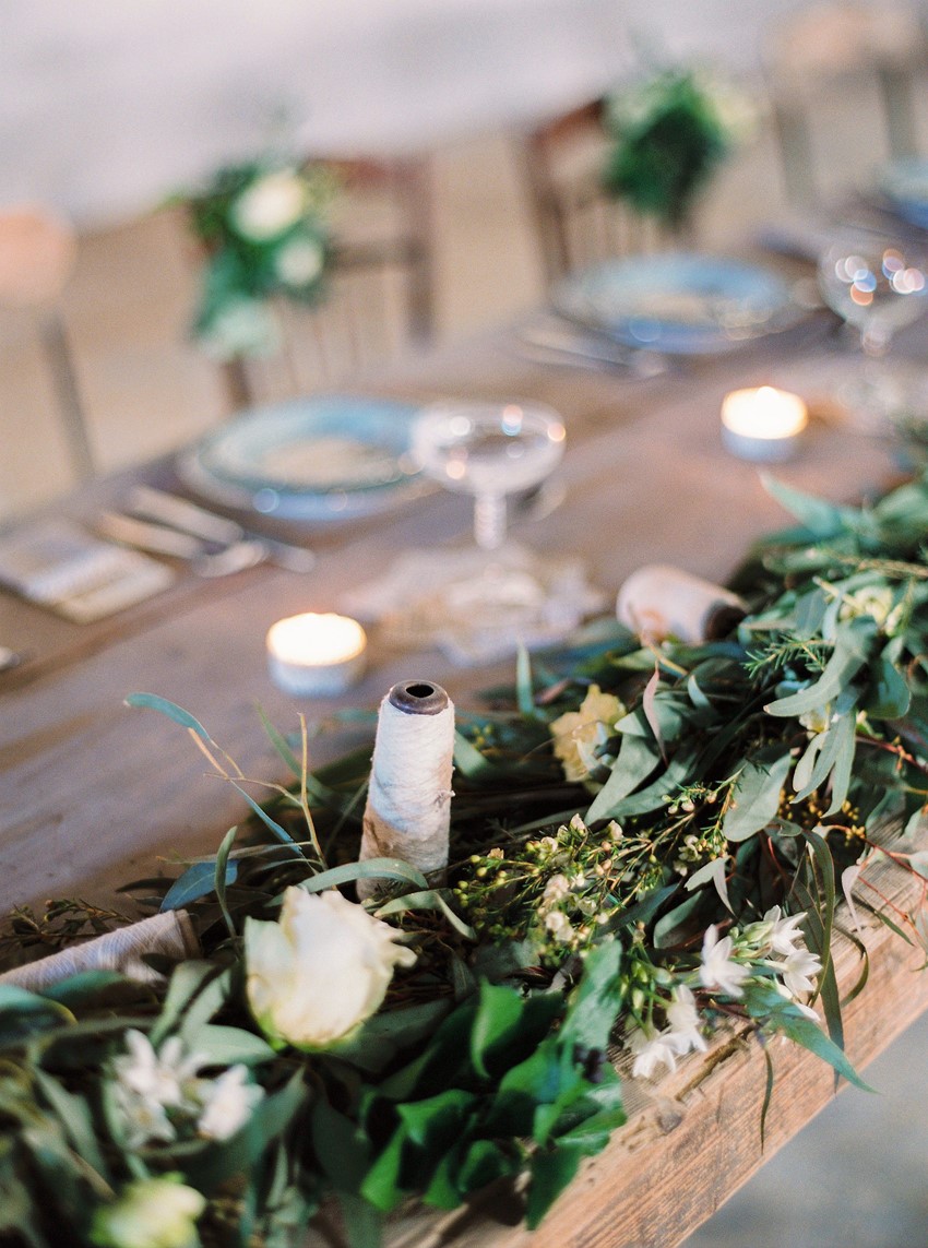 Greenery Wedding Table Decor