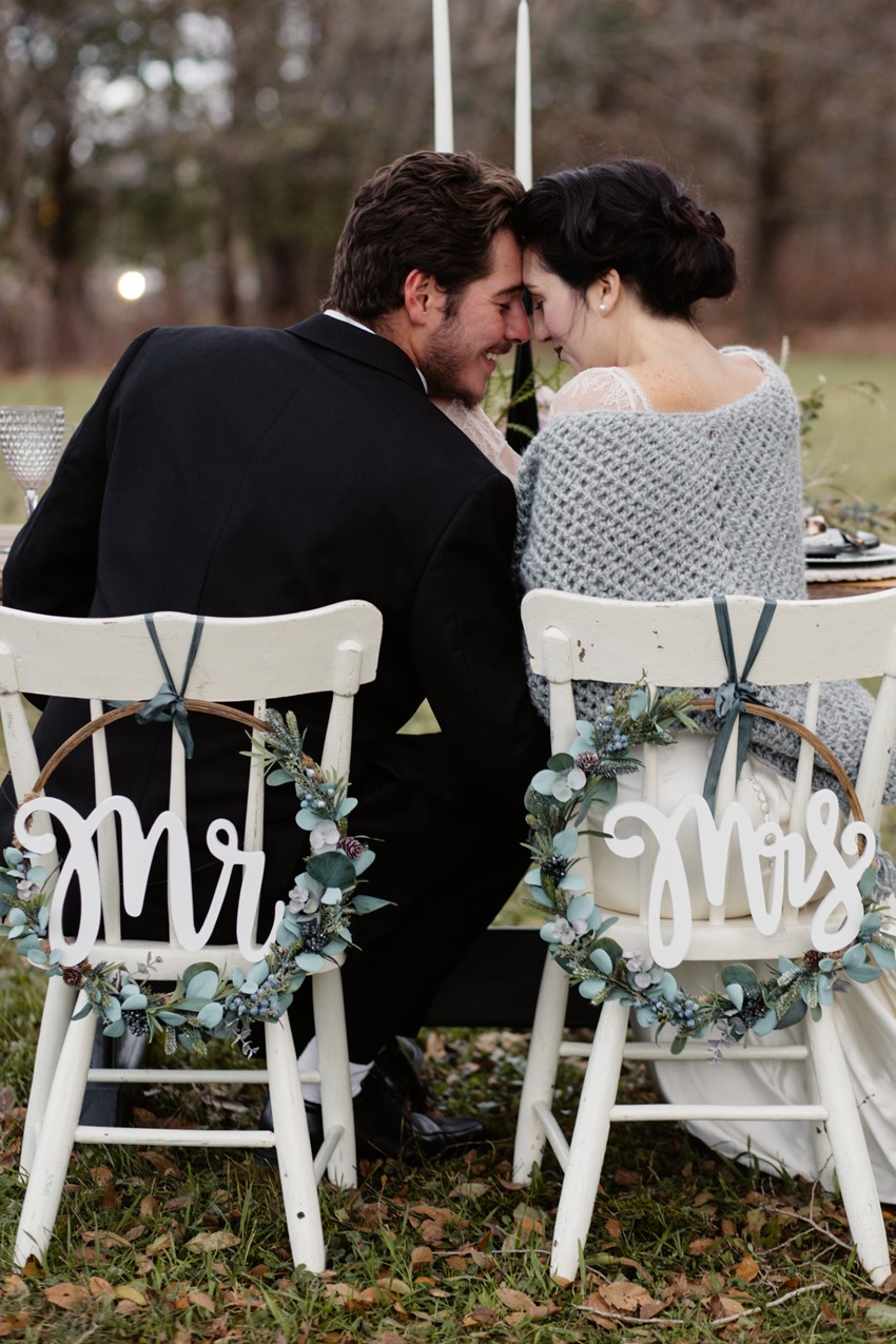 Scandi Winter Wedding Chairs