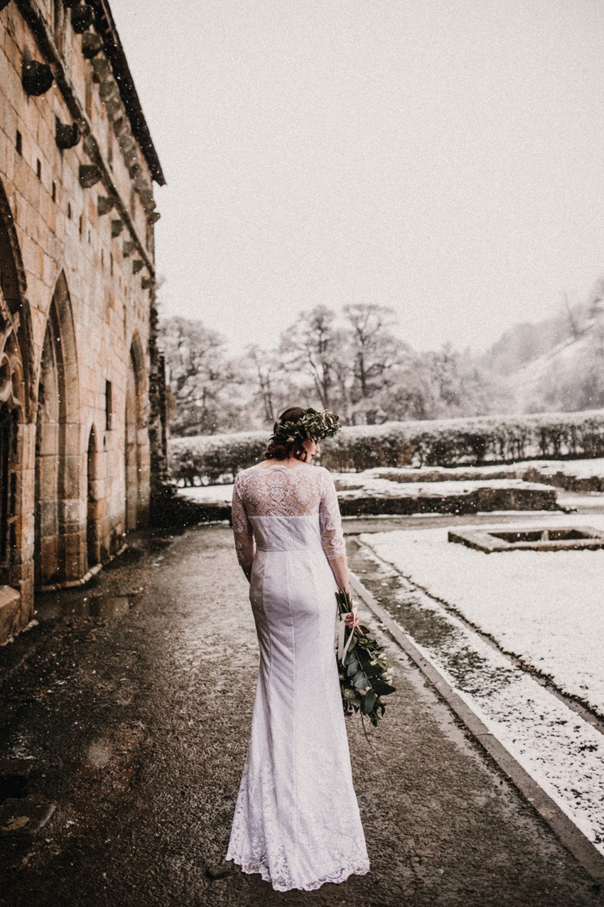 Long Sleeved Winter Wedding Dress