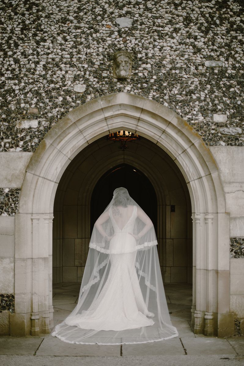 Vintage Bride & Cathedral Length Veil