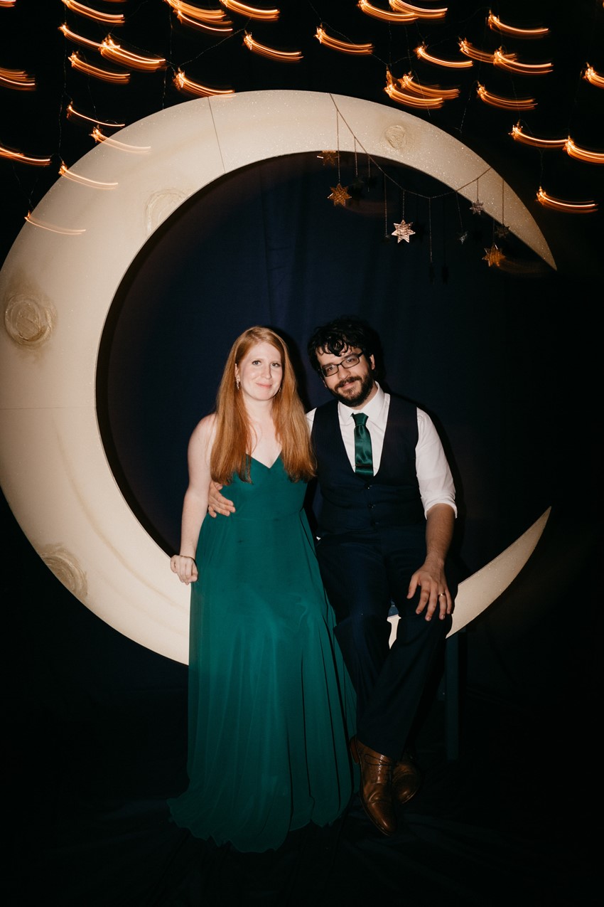 Crescent Moon Wedding Photobooth Backdrop