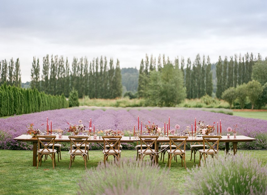 Woodinville Lavender Farm Wedding Table