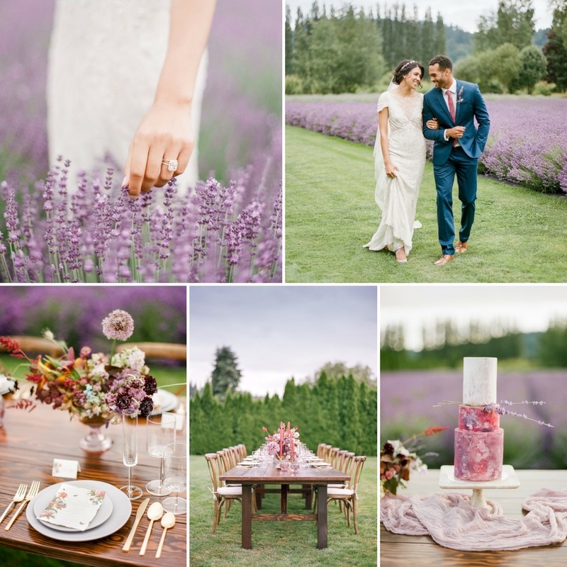 Romantic Lavender Field Wedding Inspiration
