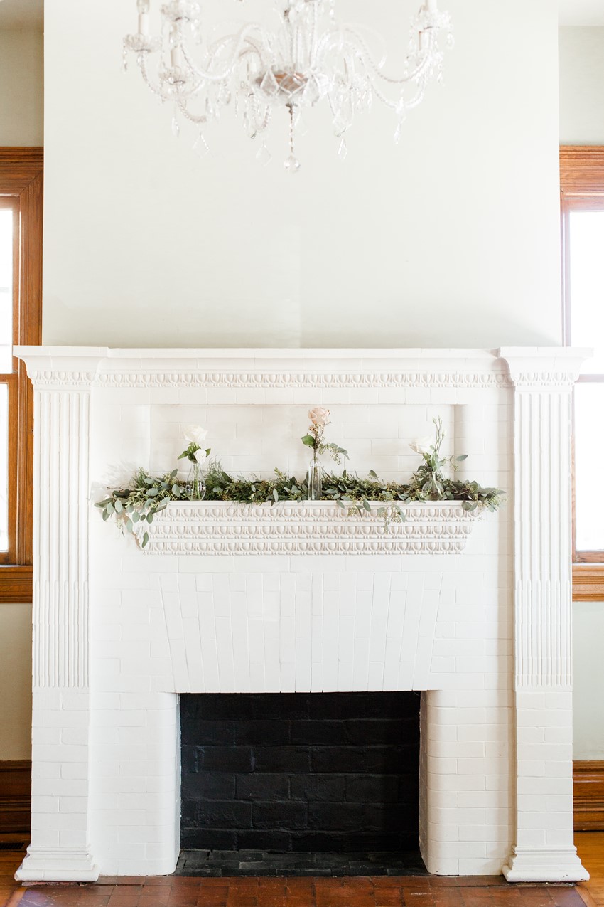 Fireplace Wedding Decor
