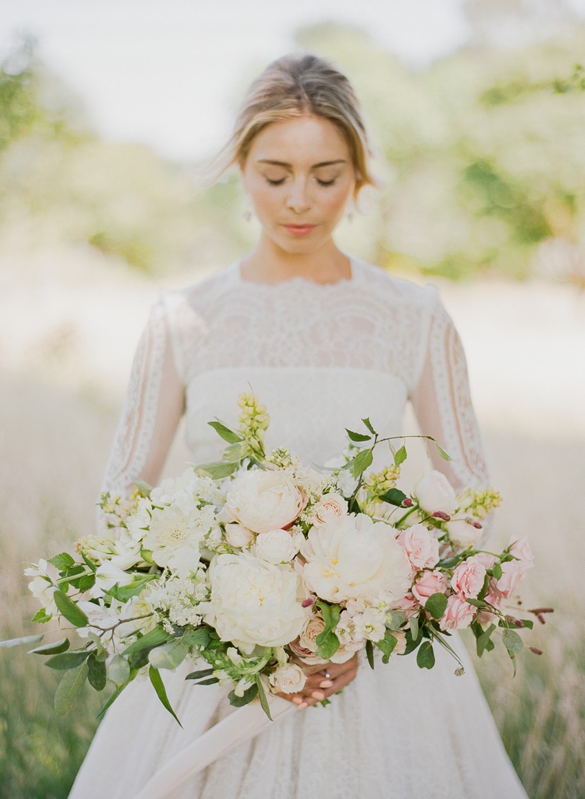 Pretty White & Pink Bridal Bouquet