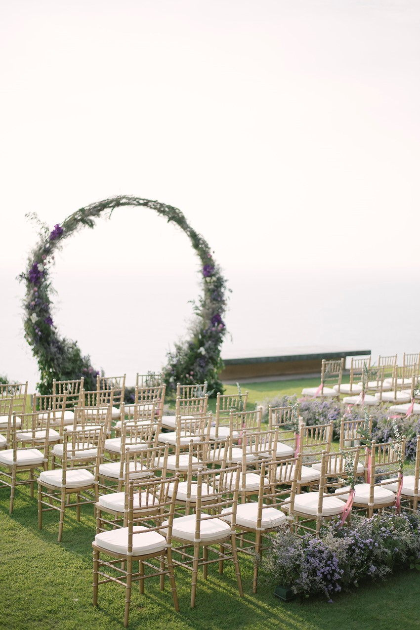 Floral Circle Wedding Ceremony Backdrop