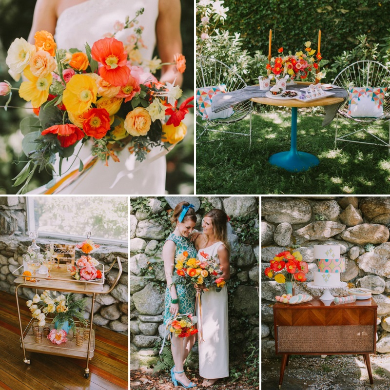 1960s Inspired Cocktail Wedding Inspiration