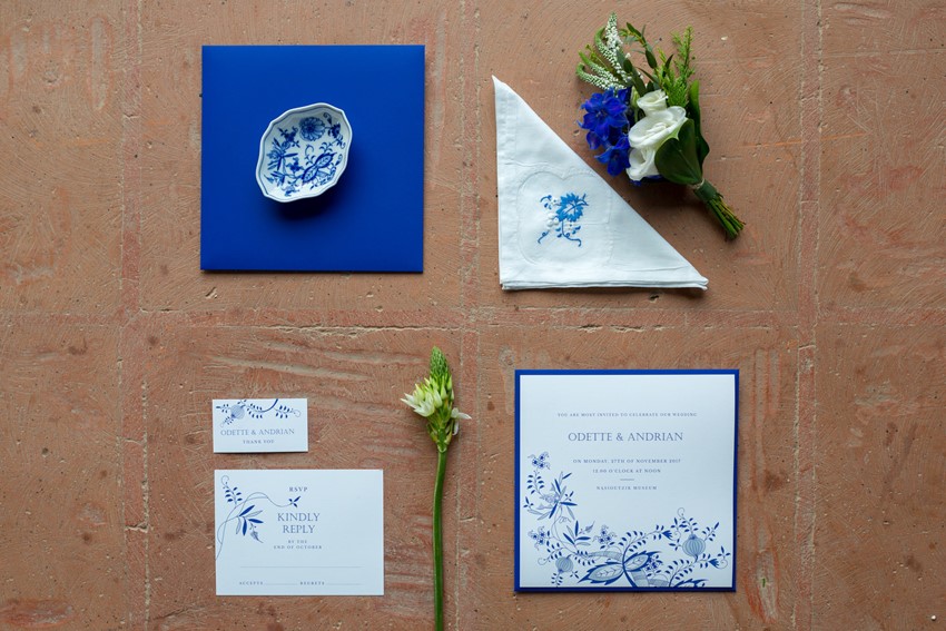 Dazzling Blue Wedding Invitation