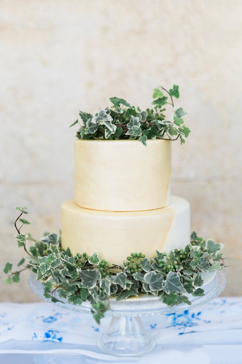 Ivy Decorated Wedding Cake