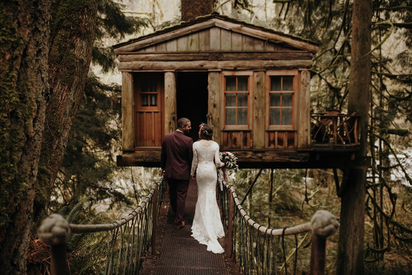Treehouse Pacific Northwest Wedding