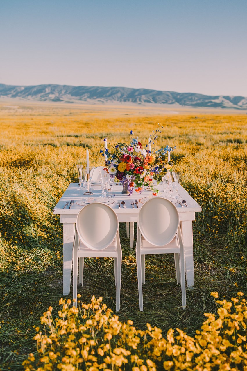 Boho Bright Summer Wedding Table