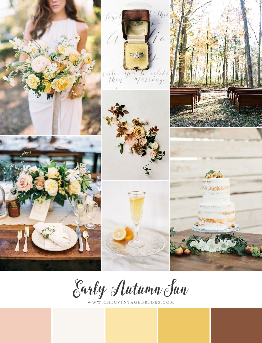 Autumn Yellow Wedding Inspiration Board