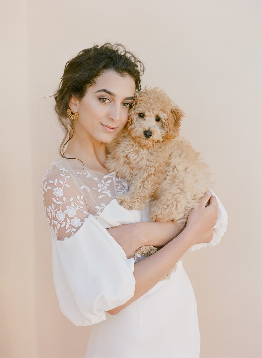 Bride with Puppy