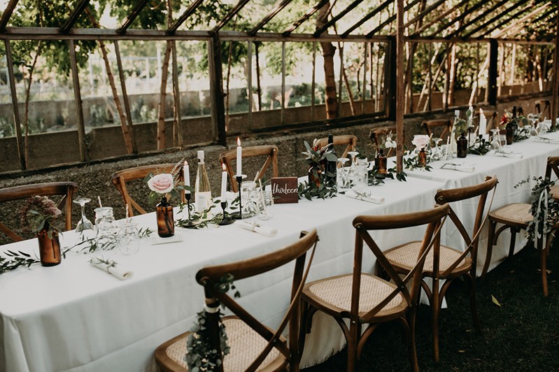 Canada Fall Greenhouse Wedding Table