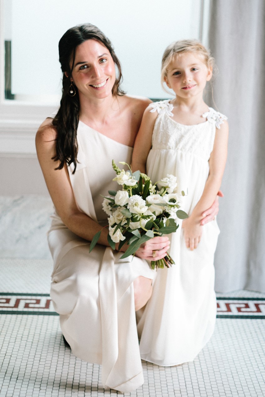 Bridesmaid & Flower Girl in White