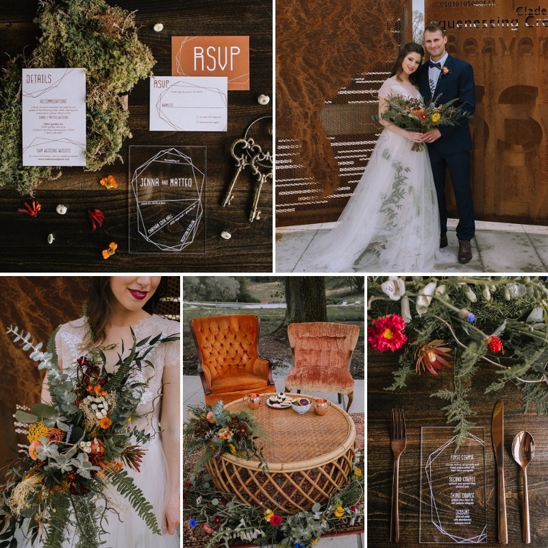 Boho Vintage Wedding Inspiration with Mid-Century Vibes