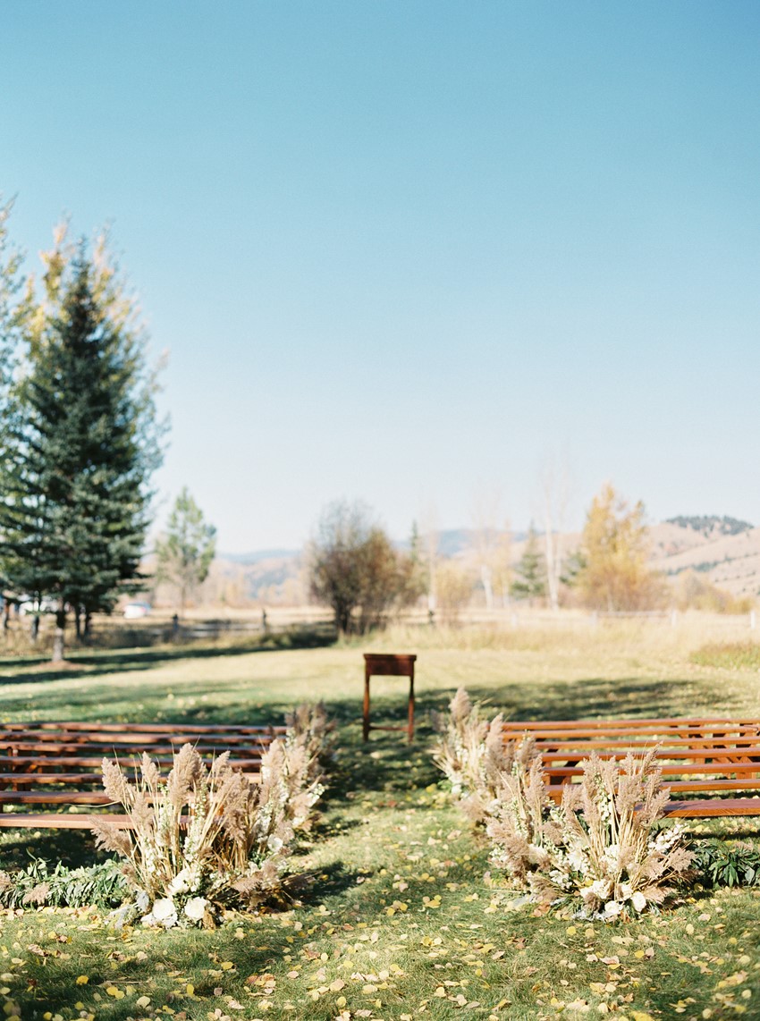Fall Outdoor Wedding Ceremony in the Mountain