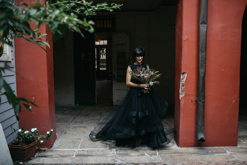 Bride in a Black Wedding Dress
