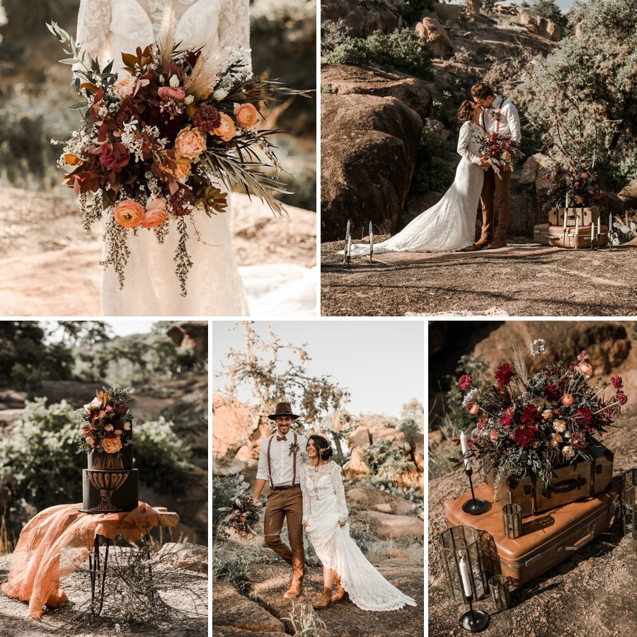 Fall Boho Vintage Elopement Wedding Inspiration