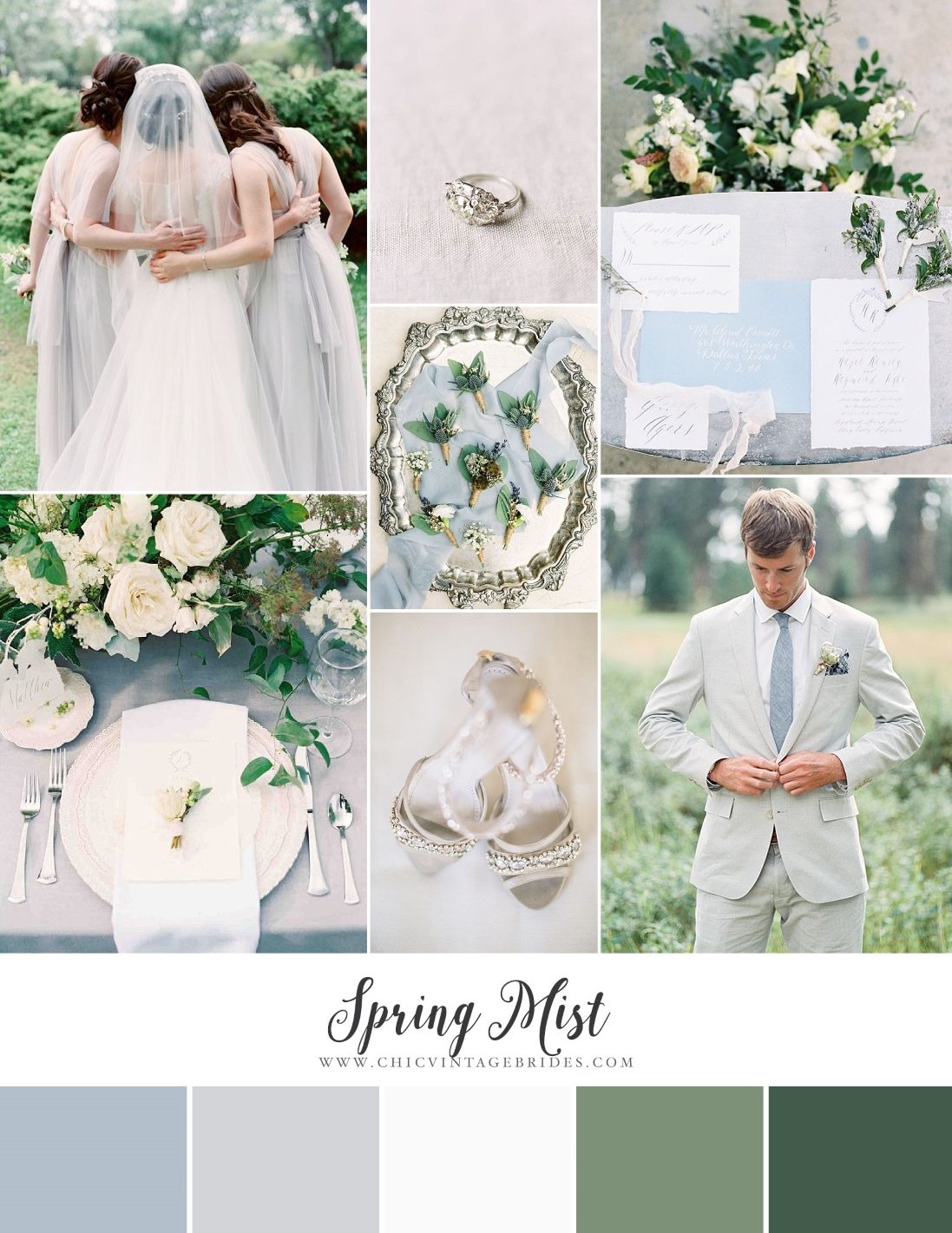 Spring Mist - Dreamy Blue & Grey Wedding Inspiration