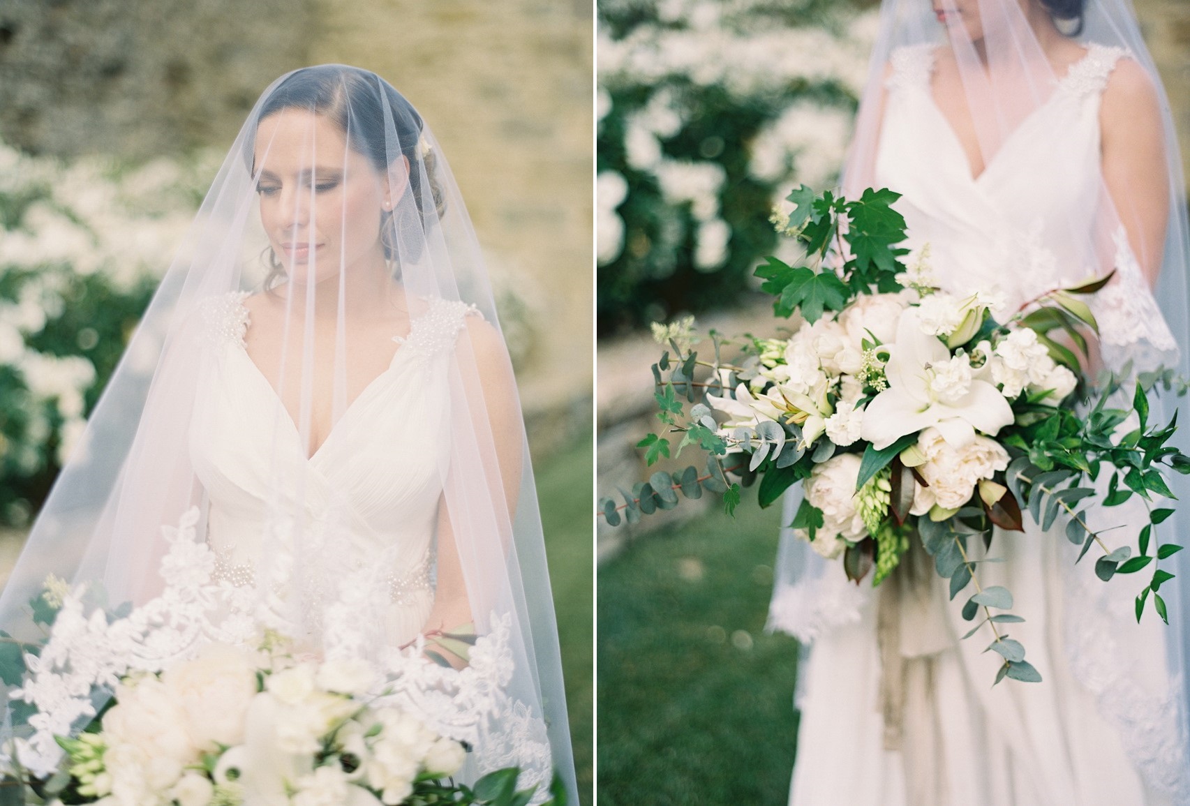 Greenery & White Bridal Bouquet
