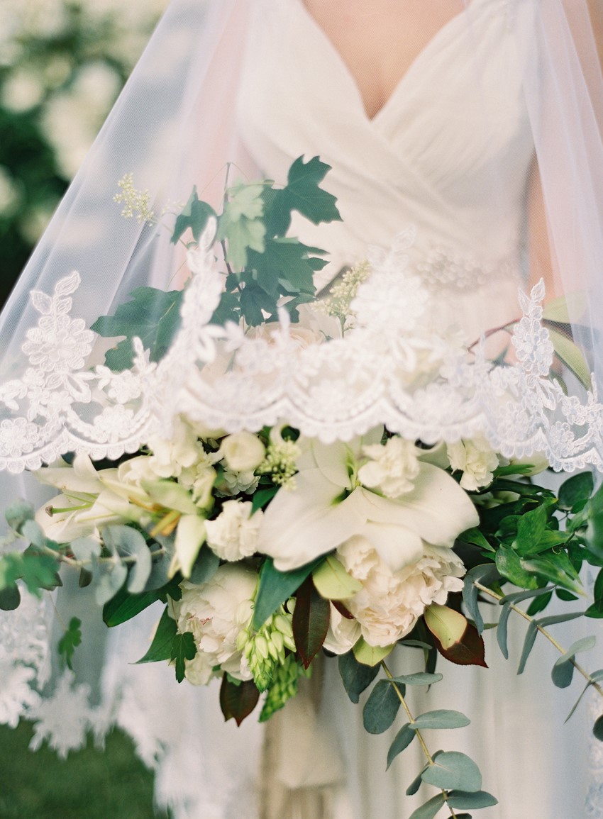 Lush White & Greenery Bridal Bouquet