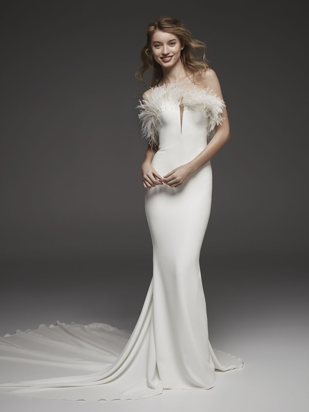 Top Bridal Trends for 2019 - Feathers Pronovias HERAS 2019 Bridal