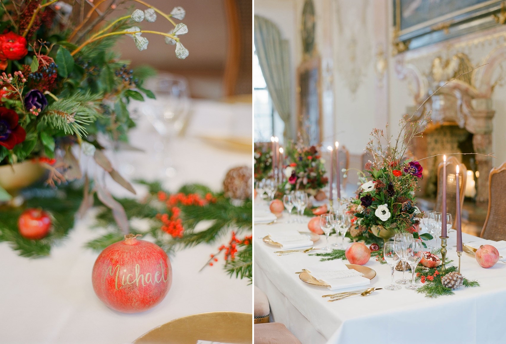 Christmas Wedding Tablescape