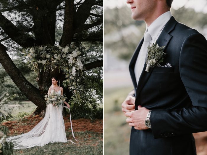 Romantic Greenery Wedding Ceremony Under a Tree