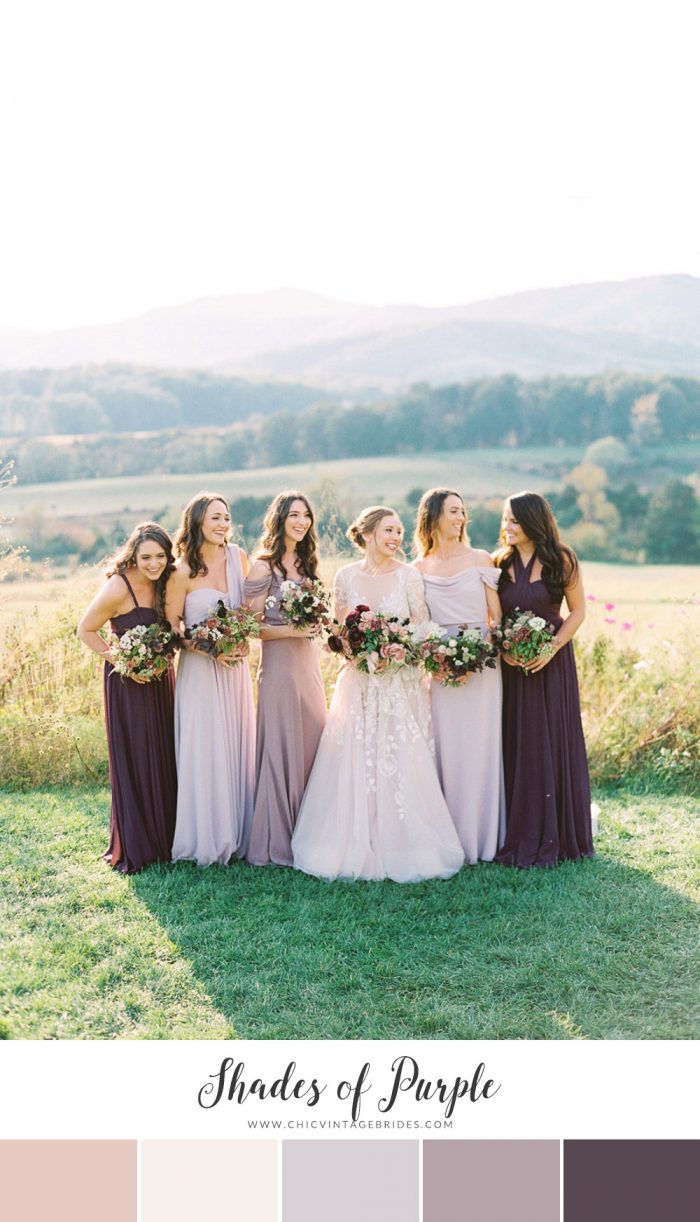 Shades of Purple Spring Wedding Color Palette