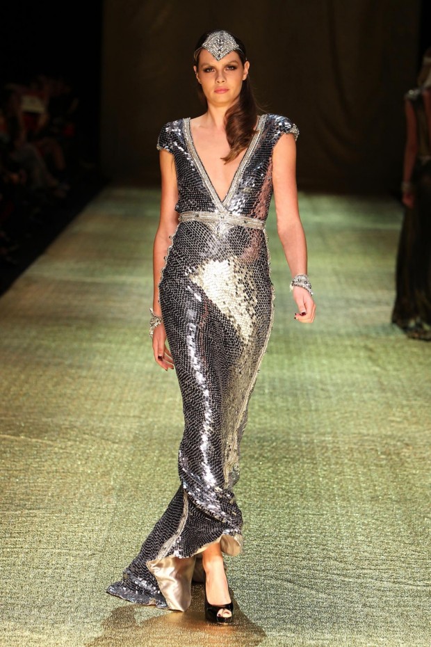 Johanna Johnson Luxor Collection at MBFWA Floor length sequin gown
